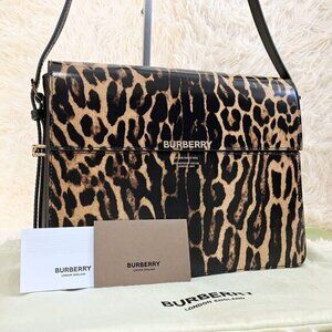 Burberry Grace Leopard print Shoulder Bag